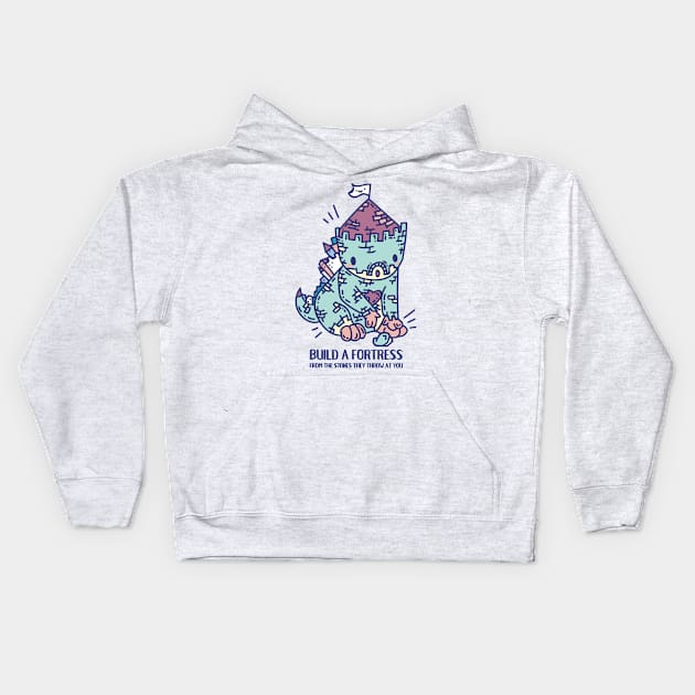 Fortress monster Kids Hoodie by SPIRIMAL